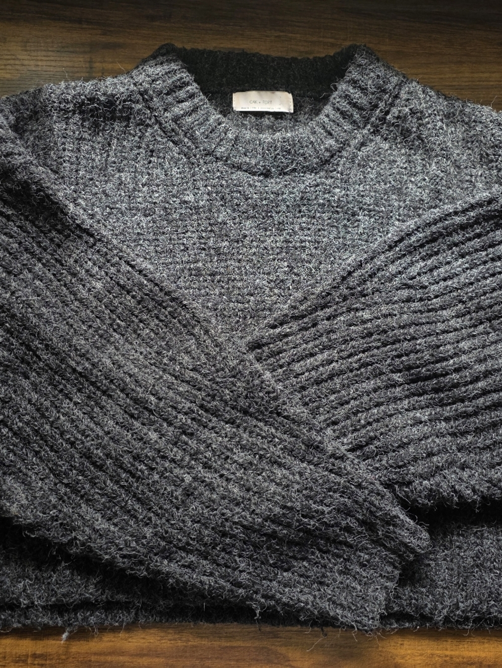 Cozy Dark Gray Crewneck Sweater